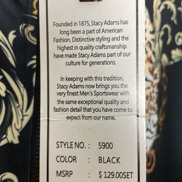 👑 STACY ADAMS track jacket and joggers tracksuit set printed graphic XL 👑 - Picture 5 of 14